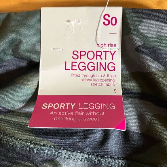 SO camo, athletic leggings, new with tags, size small, high-rise - Picture 2 of 3